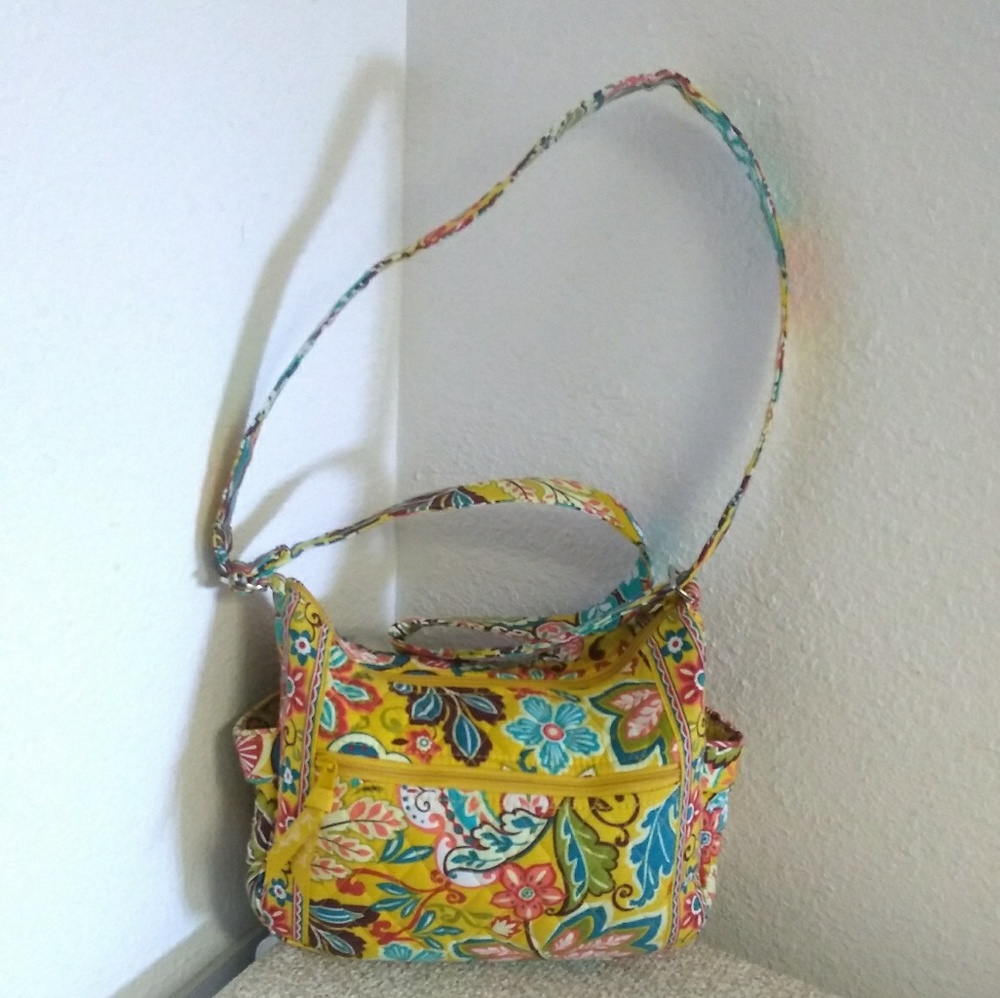 Vera Bradley Green Floral Quilted Bag